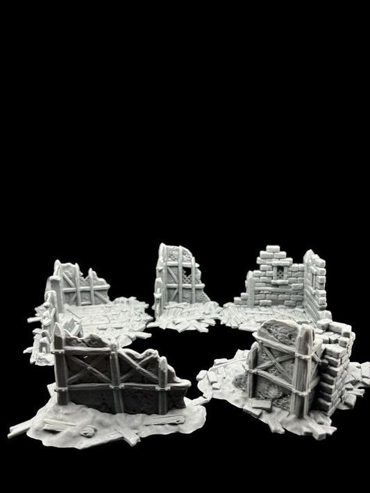 28mm Building Ruins Terrain Scenery for DND, Warhammer, Wargames