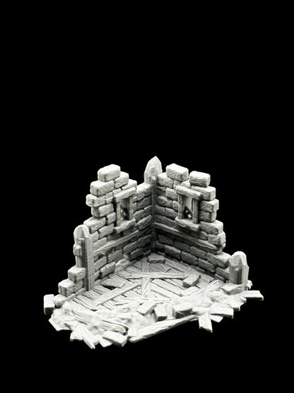 28mm Building Ruins Terrain Scenery for DND, Warhammer, Wargames