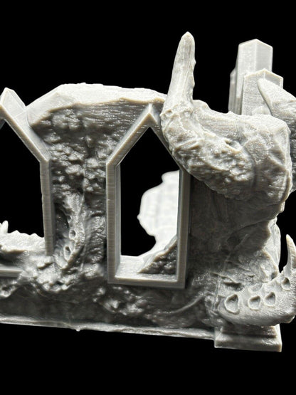 Medium Infected Ruins Terrain Sci Fi Tabletop Scenery 3D Printed 2 pcs