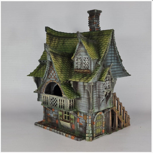 Cabbagetop House 28mm DND Terrain | Tabletop Wargaming Scenery for Warhammer, Frostgrave & RPG | Unpainted 3D Printed