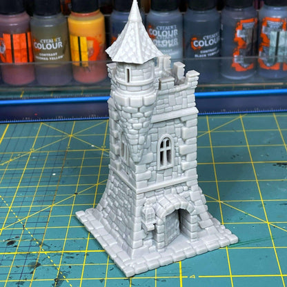 Watchmans Tower 28mm DND Terrain | Tabletop Wargaming Scenery for Warhammer, Frostgrave & RPG | Unpainted 3D Printed