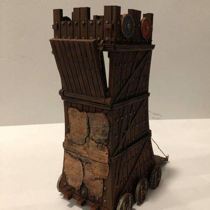 Siege Tower 28mm DND Terrain | Tabletop Wargaming Siege Scenery for Warhammer, Frostgrave & RPG | Unpainted 3D Printed
