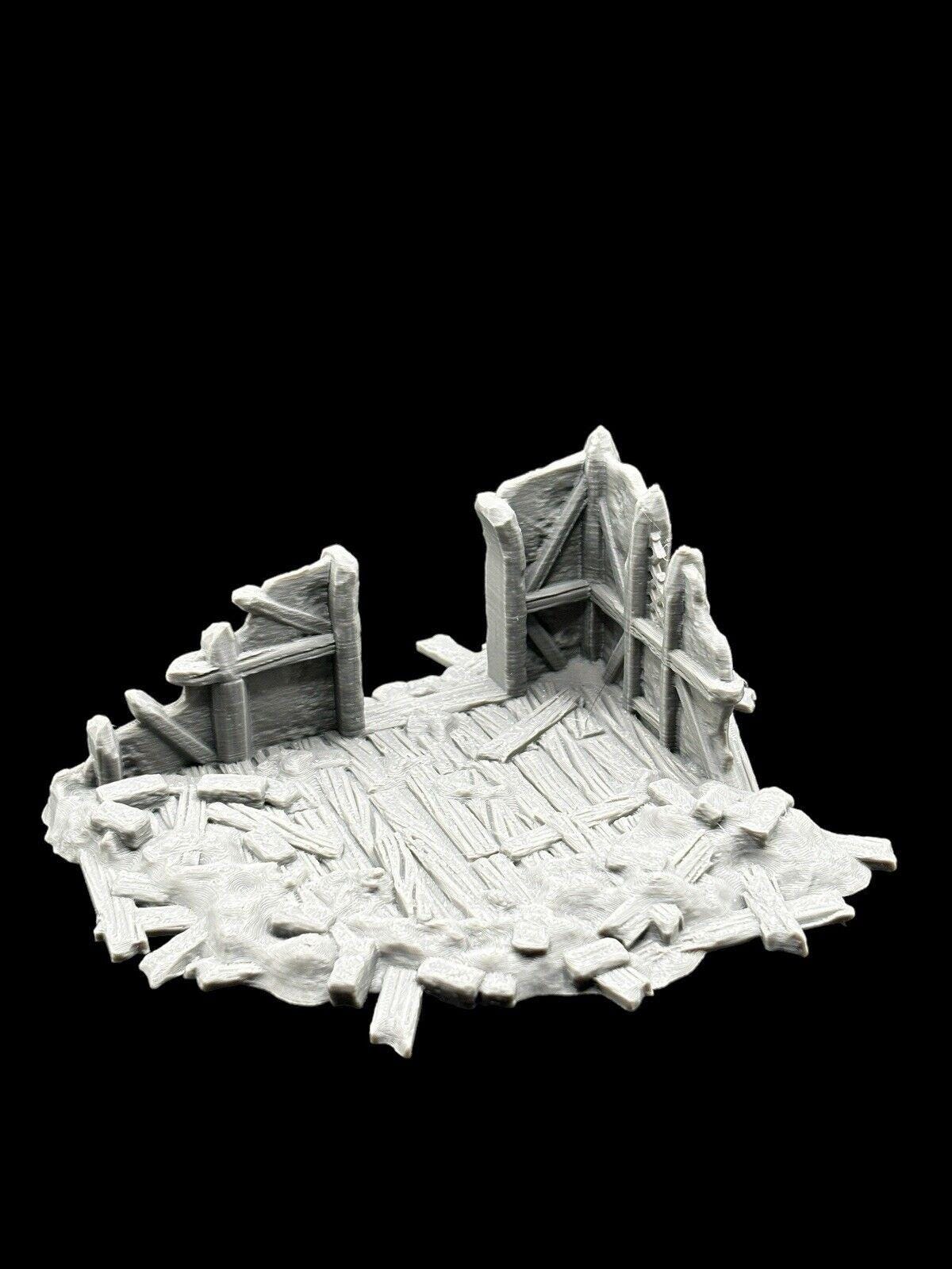 28mm Building Ruins Terrain Scenery for DND, Warhammer, Wargames
