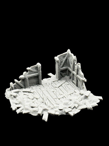 28mm Building Ruins Terrain Scenery for DND, Warhammer, Wargames