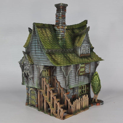 Cabbagetop House 28mm DND Terrain | Tabletop Wargaming Scenery for Warhammer, Frostgrave & RPG | Unpainted 3D Printed