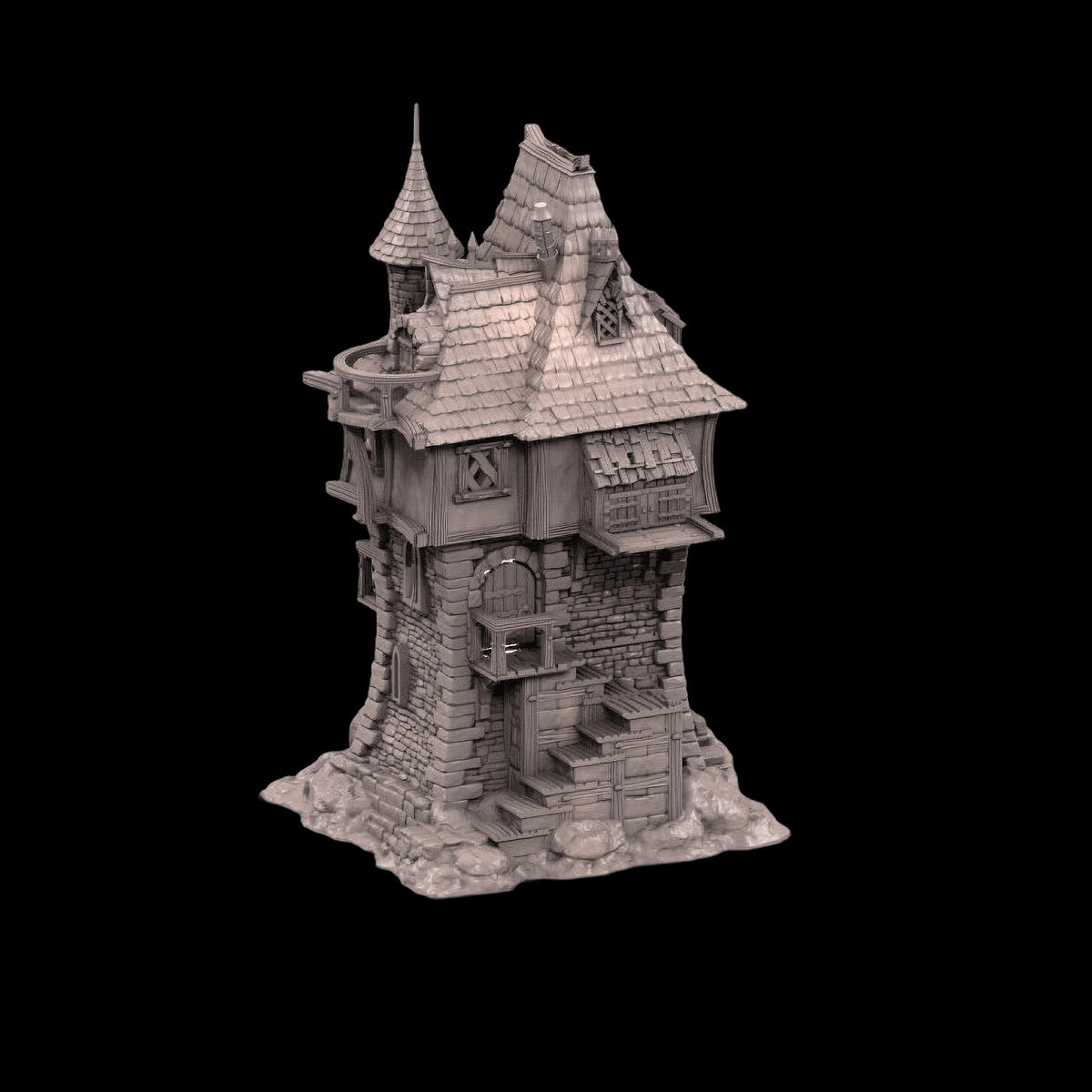 Archmage's Manor 28mm DND Terrain | Tabletop Wargaming Scenery for Warhammer, Frostgrave & RPG | Unpainted 3D Printed