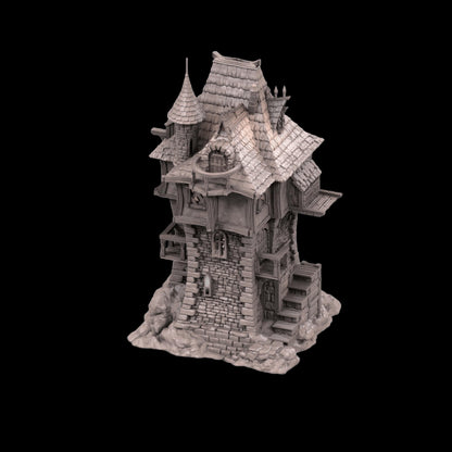 Archmage's Manor 28mm DND Terrain | Tabletop Wargaming Scenery for Warhammer, Frostgrave & RPG | Unpainted 3D Printed
