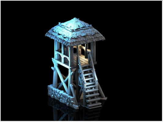 Watchtower 28mm DND Terrain | Tabletop Wargaming Scenery for Warhammer, Frostgrave & RPG | Unpainted 3D Printed