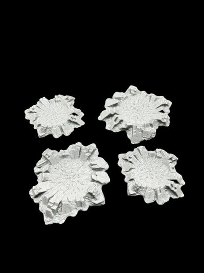 4x 28mm Craters for Tabletop Gaming For Games Like Warhammer - 3D Printed