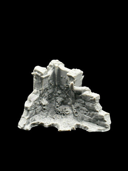 Small Infected Ruins Terrain Sci Fi Tabletop Scenery 3D Printed 3 pcs