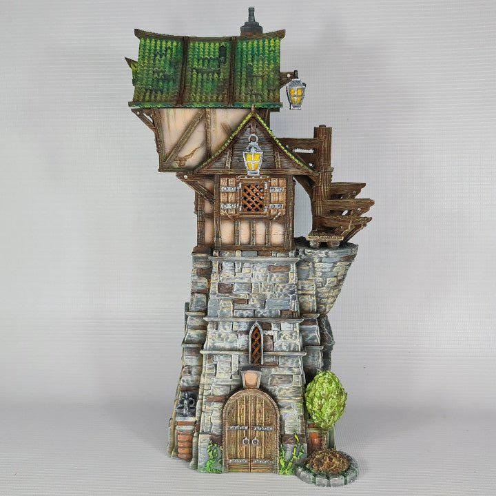 The Green Dragon Tavern 28mm DND Terrain | Tabletop Wargaming Scenery for Warhammer, Frostgrave & RPG | 3D Printed
