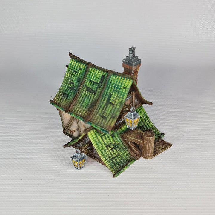 The Green Dragon Tavern 28mm DND Terrain | Tabletop Wargaming Scenery for Warhammer, Frostgrave & RPG | 3D Printed