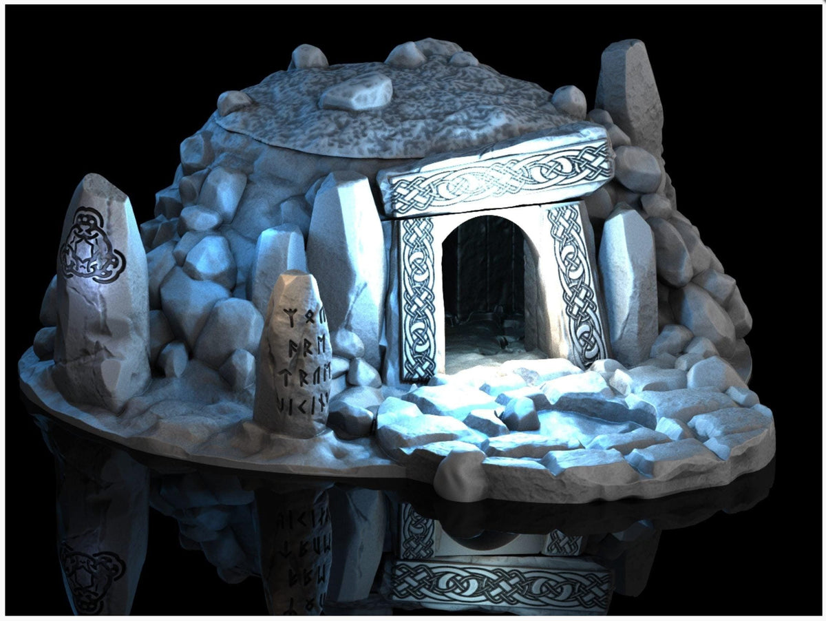 Burial Mound 28mm DND Scatter Terrain | Tabletop Wargaming Scenery for Warhammer, Frostgrave & RPG | 3D Printed