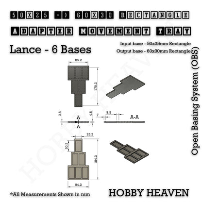 Square and Rectangle Movement Trays Adapters for Tabletop Games