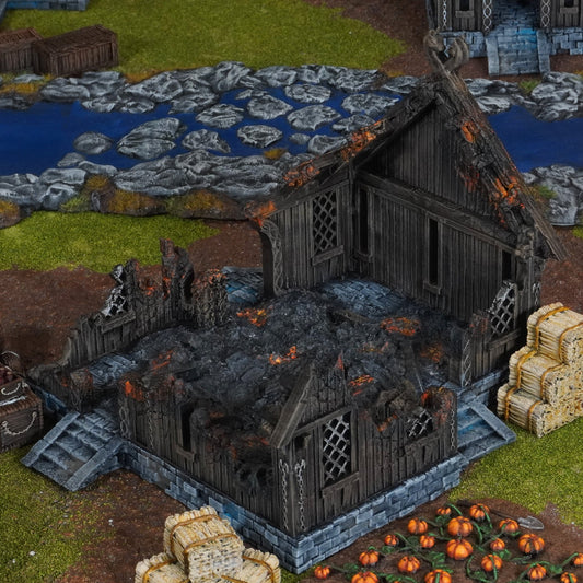 Merchant House Ruin - 28mm Tabletop Terrain for Epic Adventures