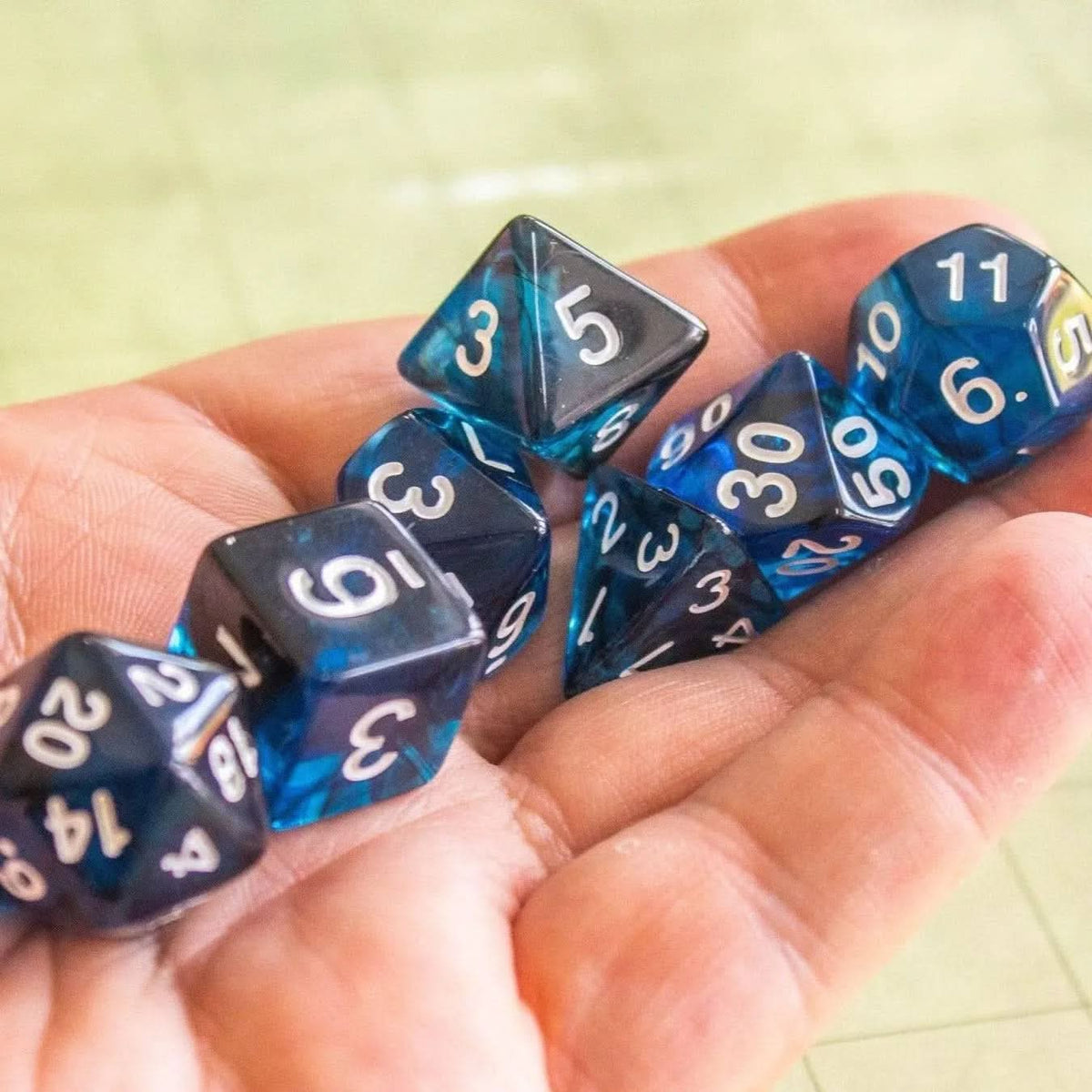 Blue Smoke Dice Set