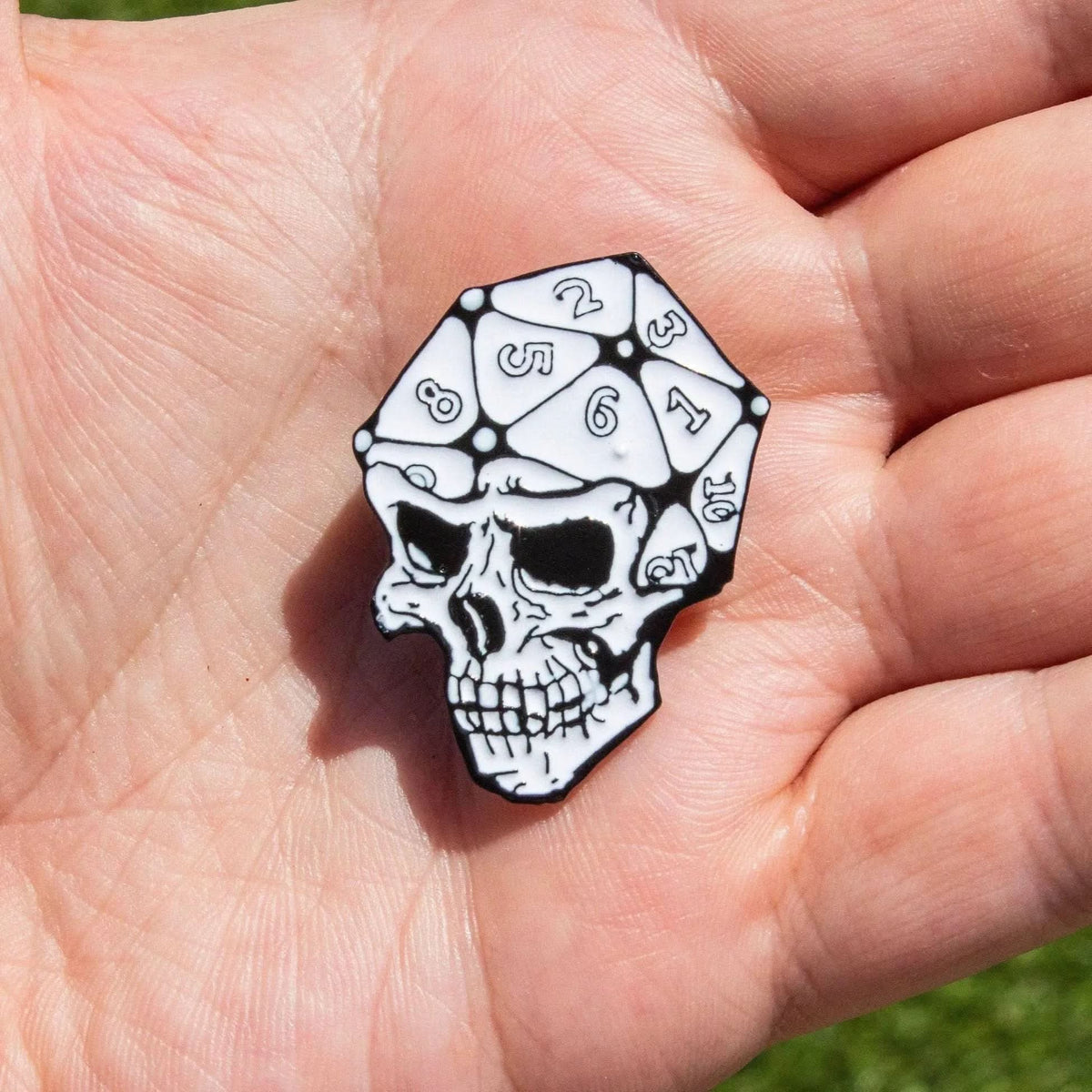 D20 Skull Pin