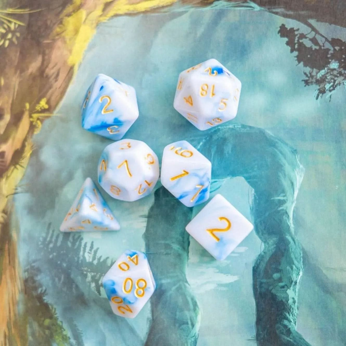 Seafoam Two Tone Dice Set