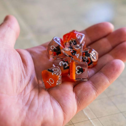 Little Devil Orange Tiefling dice