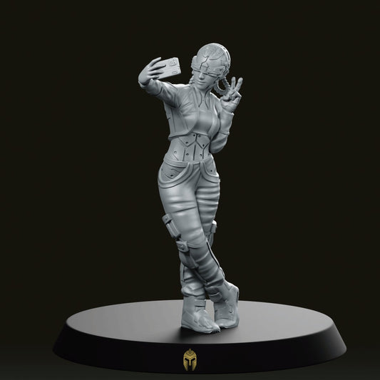 Poppy Cyber Influencer Cyberpunk Miniature