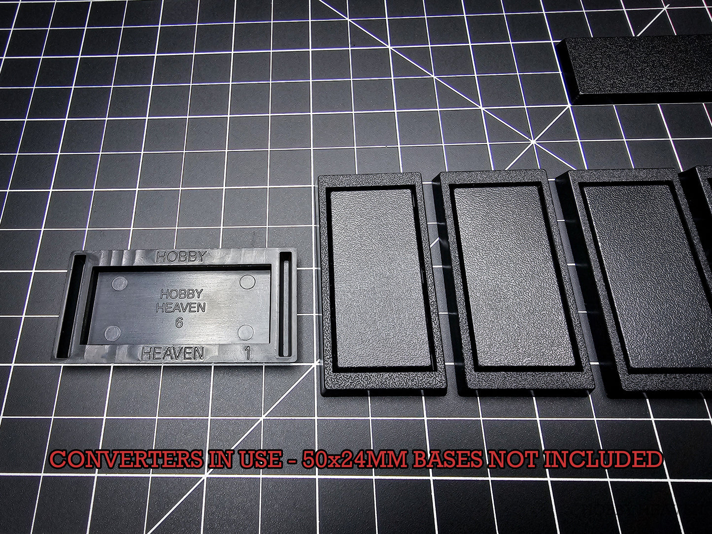 50x24mm to 60x30mm Rectangle Bases Converters ABS Plastic