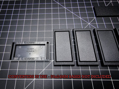 50x24mm to 60x30mm Rectangle Bases Converters ABS Plastic