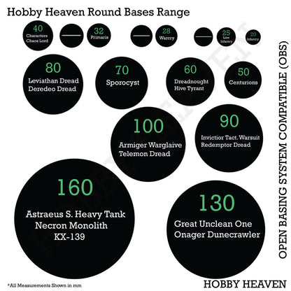 100mm Round Plain Plastic Bases