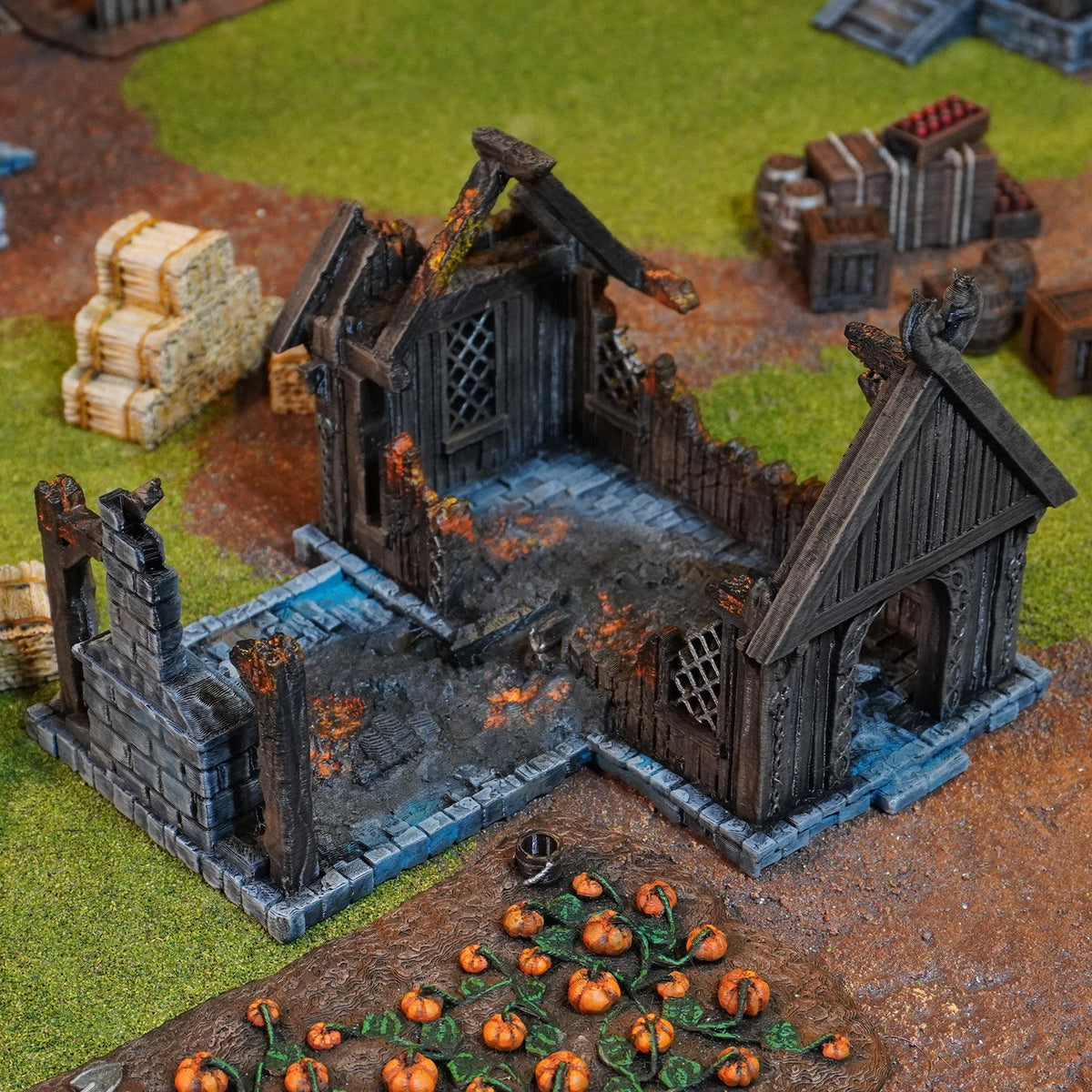 Ruined Blacksmith - 28mm Tabletop Terrain