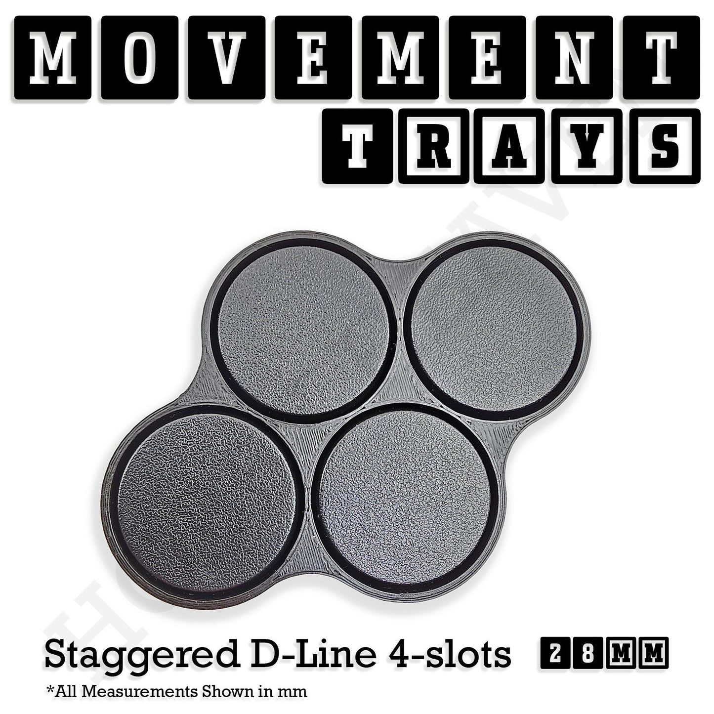 28mm Movement Trays for Tabletop Games | Wargaming | Full Range