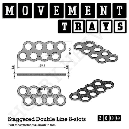 28mm Movement Trays for Tabletop Games | Wargaming | Full Range