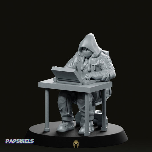 The Hacker Cyberpunk Netrunner Miniature