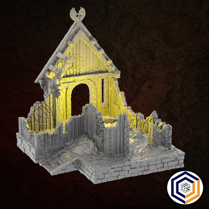 Villagers House Ruin - 28mm Tabletop Terrain