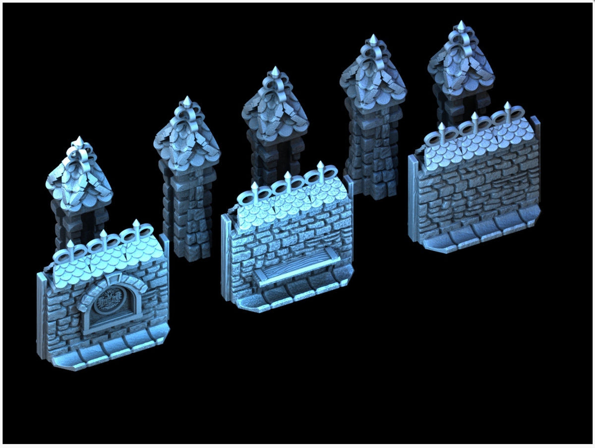 Wall Set 1 - 28mm Tabletop Terrain
