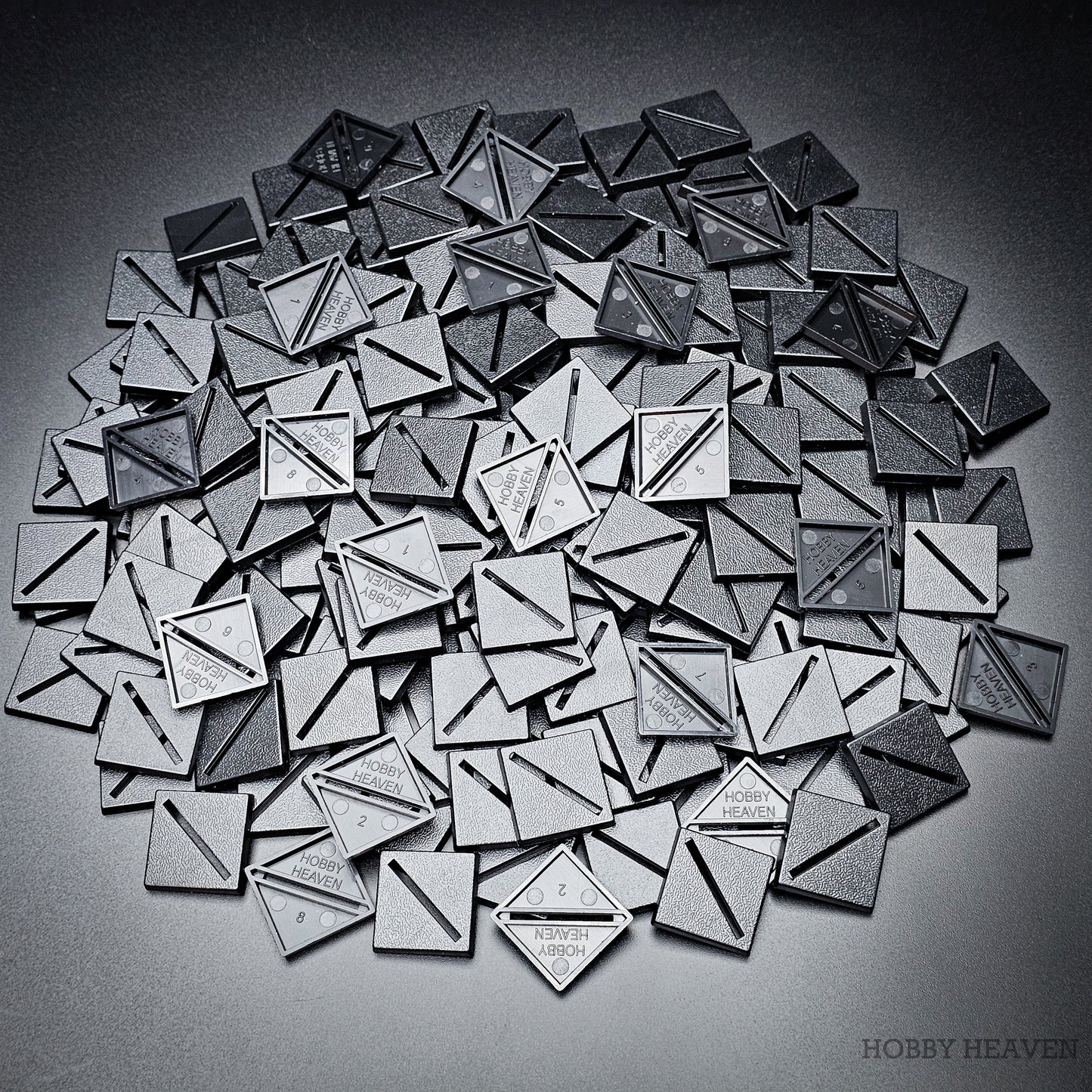 25mm Square Diagonal Slotted Plastic Bases