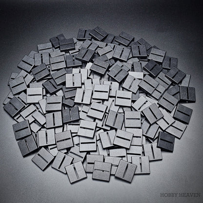 25mm Square Parallel Slotted Plastic Bases