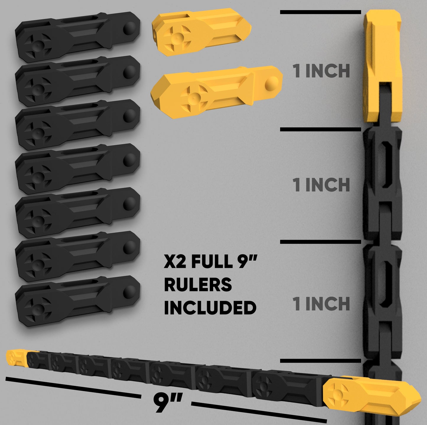 x2 9" Segmented Movement Rulers